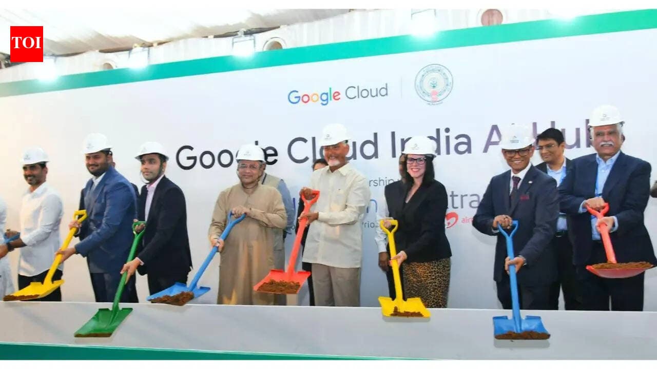 Google lays foundation of AI data centre in Andhra Pradesh, partners with AdaniConneX, Airtel - The Times of India